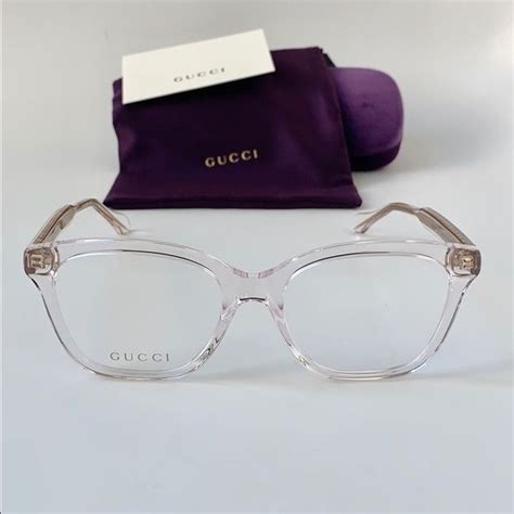 gucci lens frames|gucci transparent glasses.